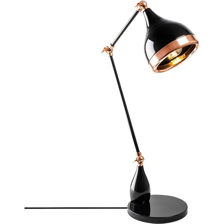 KAWOLA Tischlampe ARVEN Metall schwarz kupfer 50 x 30 x 15 cm – Bild 3