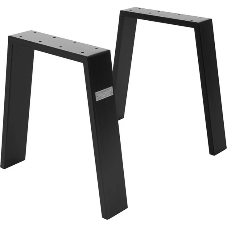 ML-DESIGN Tischbein Tischgestell Loft 2er Set aus Stahl Industriedesign U-Form, Tischkufen 75x72 cm Schwarz Profil 8x2cm Möbelfüße – Bild 4