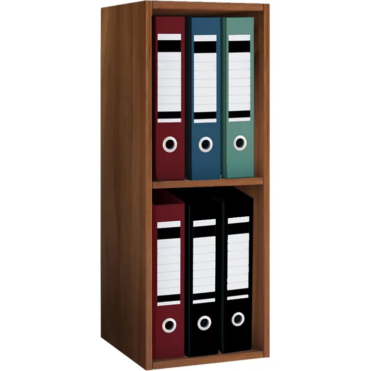 VCM Büroregal & Bücherregal Offas 916747 Kern-Nussbaum H. 72 x B. 34 x T. 30 cm