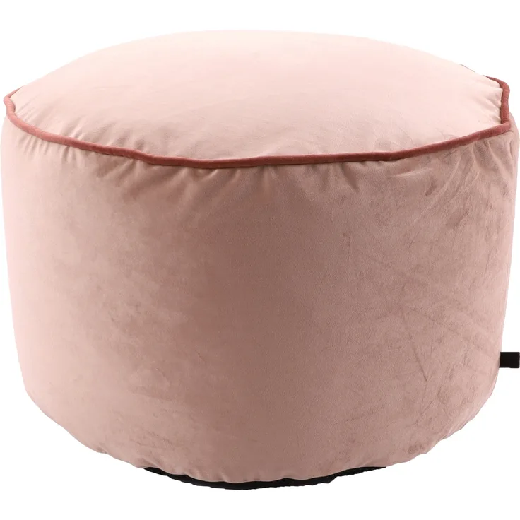 Overseas Pouf Round Piping - 50x30 cm - Rose Dust
