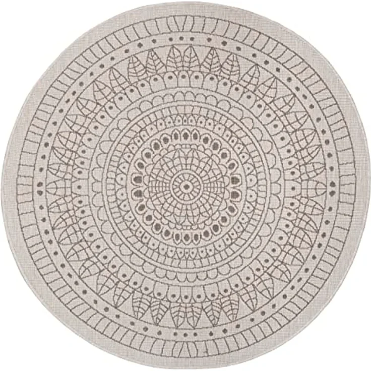 NORTHRUGS Teppich Porto Wendeteppich, rund, Höhe: 5 mm, In-& Outdoor, Wetterfest, Balkon, Garten, Wohnzimmer, Wasserfest – Bild 6