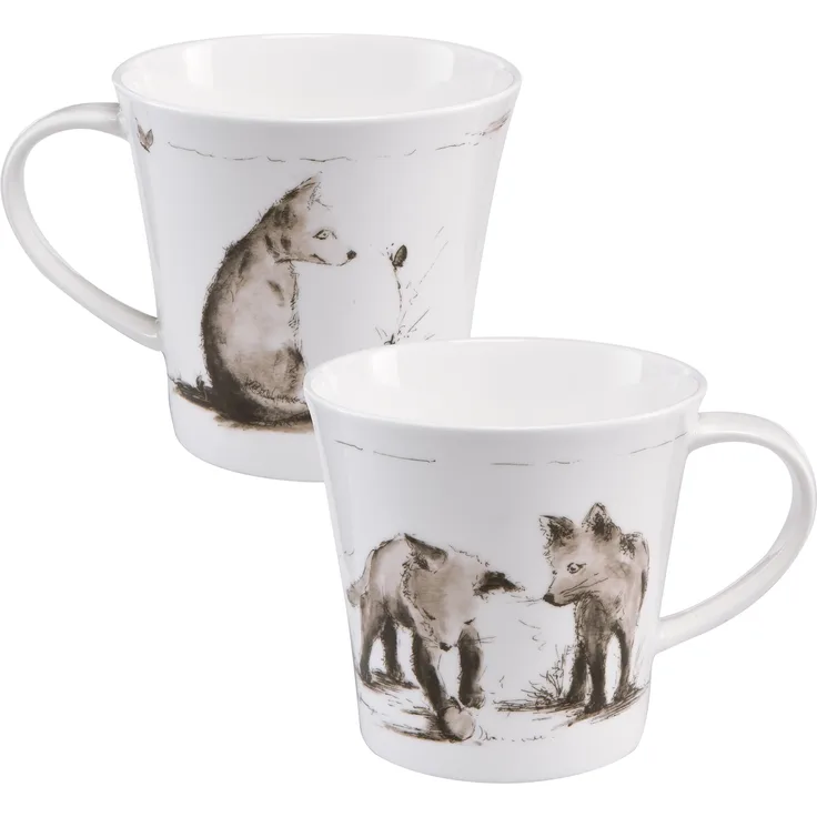 Goebel Erste Entdeckungsreise - Künstlertasse Peter Schnellhardt schwarz-weiß Fine Bone China 26500111