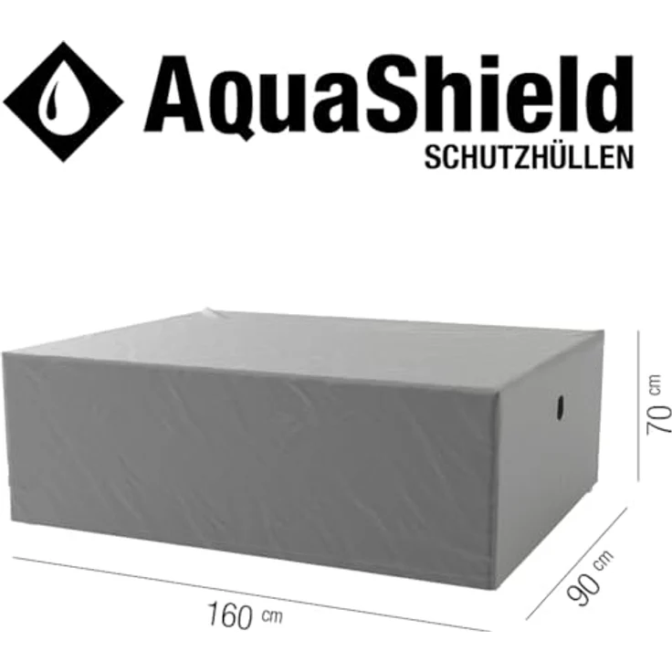 Siena Garden Tisch-Schutzhülle AquaShield, PU-beschichtetes Polyester in Hellgrau, 160 x 90 x 70 cm, mit Zugband und Active Air System® für optimale Belüftung – Bild 4