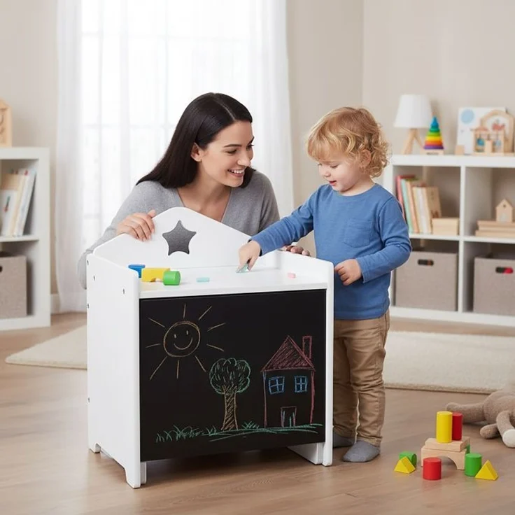 Relaxdays 2-teilige Kindersitzgruppe mit Tafel – Bild 3