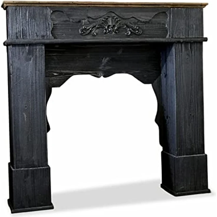 Mirabeau Kaminumbauschrank Kaminkonsole Margaux antikschwarz – Bild 2