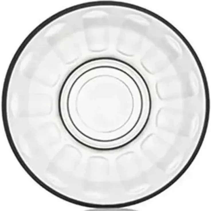 LAV Klassisches Teetassen-Unterteller Set – 6-tlg, rund, strukturierte Optik