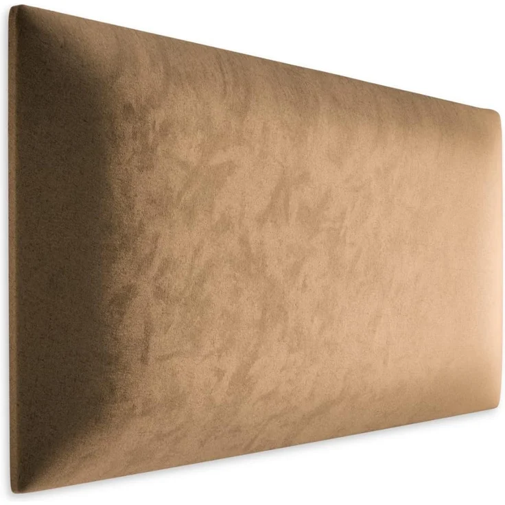 Muralo Samt Wandkissen Stoff Polsterpaneel Schlafzimmer Wohnzimmer Bett Wandpolster Bettkopfteil Lendekissen Modern Luxus Gepolstert Polster Paneel (Beige, 60x30 cm) – Bild 1