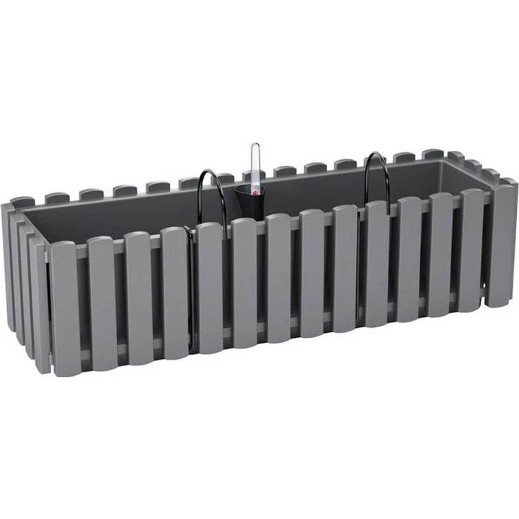 Prosperplast Balkonkasten Boardee Fence W, BxTxH: 58x18x16,2 cm, Inkl. Bewässerungsset und Metallhaken – Bild 2