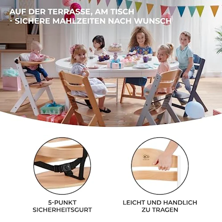 KINDERKRAFT High chair ENOCK white legs – Bild 7