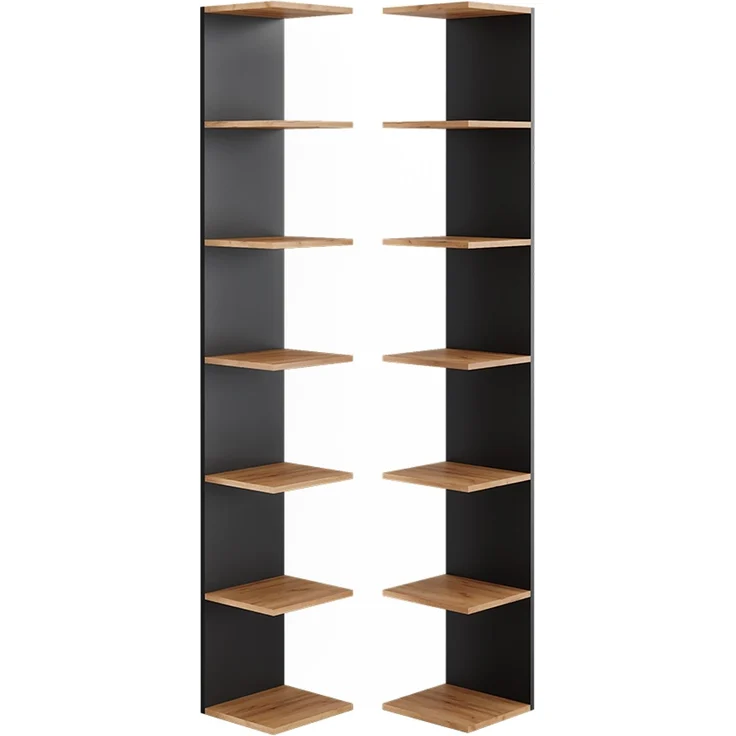 Wandregal Paolo Anthrazit 30 x 190 cm 2er Set Vicco – Bild 1