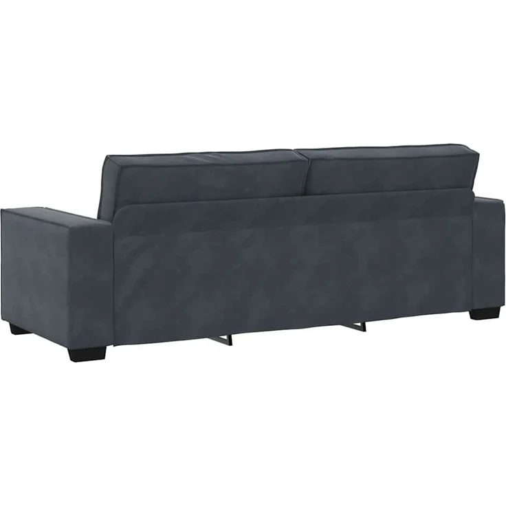 vidaXL 3-Sitzer-Sofa Dunkelgrau 220x78x84 cm Samt 4105031 – Bild 5