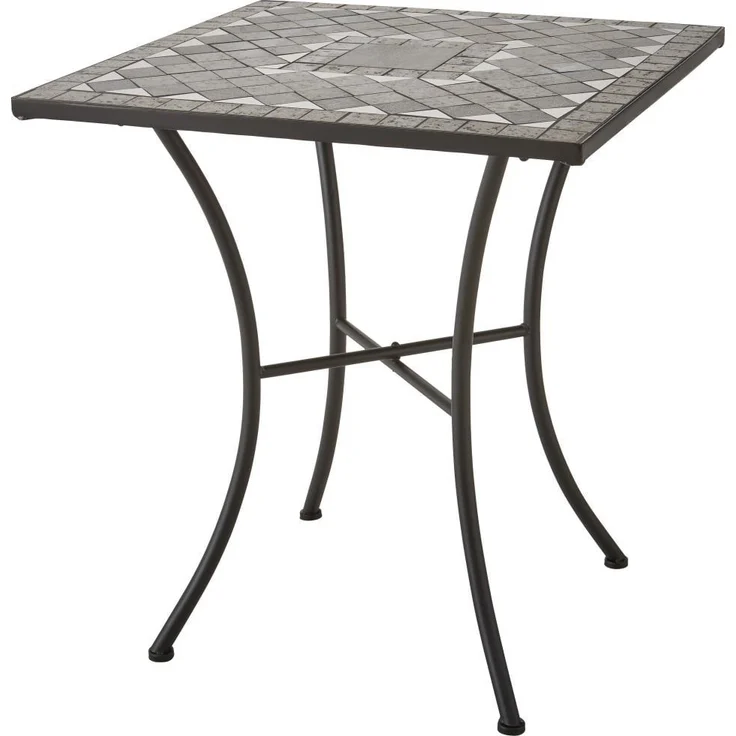 Siena Garden 'Como' Beistelltisch, Stahl, Matt Schwarz/Dunkelgrau, 71 x 64 x 64 cm – Bild 3