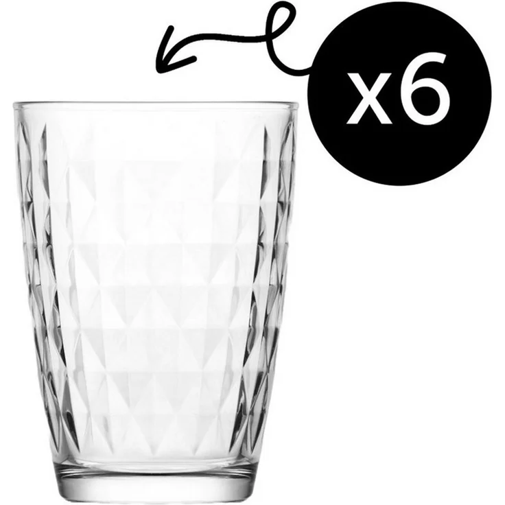 LAV Gläser-Set Artemis Longdrinkglas, 6-tlg, Glas, 6er Set, 415ml, Perfekt für Cocktails, Longdrinks und Softdrinks. – Bild 4