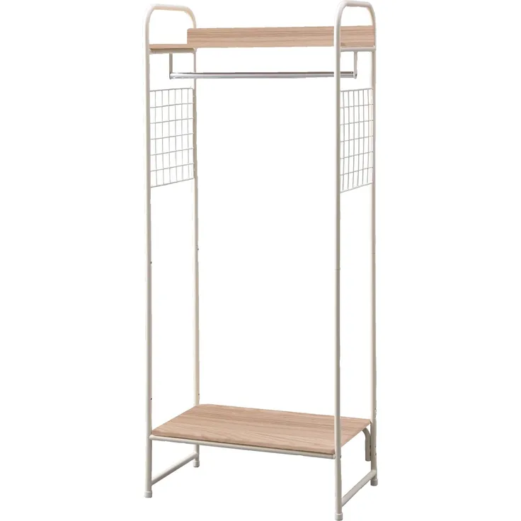 Iris Ohyama, Kleiderständer, Garderobe, Garderobenständer, Stabile Regale, Einfache Montage, Mehrzweck, Design, Büro, Eingang, Schlafzimmer, Wohnzimmer - Metal Garment rack - PI-B4 - Weiß