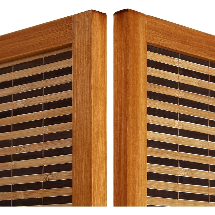 Raumteiler Höhe 2 m, Holz Braun, 200x130 cm – Bild 5