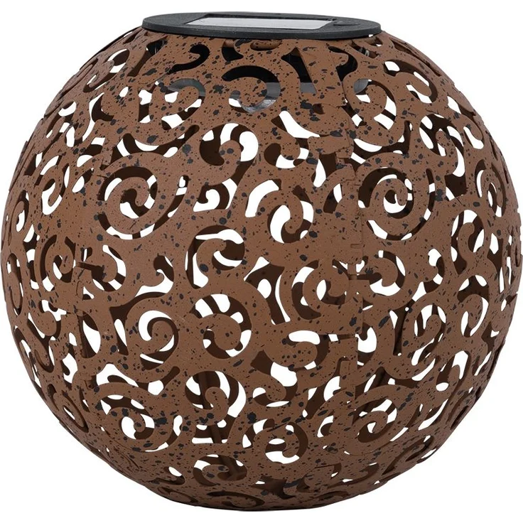 LED Solarleuchte, Dekorgeflecht-Kugel, Höhe 54 cm – Bild 1
