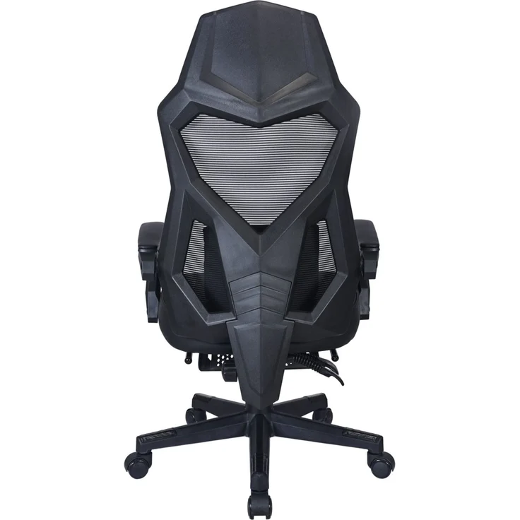 Carryhome 'COLE' Gaming Stuhl, Kunstleder schwarz, 59 x 108 x 56 cm, mit Fußstütze und Lordosekissen – Bild 4