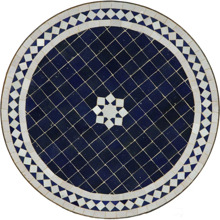 Mosaiktisch aus Marokko - Rund -M60-18 – Bild 9