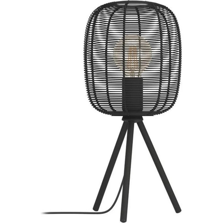 EGLO Tischleuchte RINROE Tischlampe,Stahl, E27, IP20, Wohnzimmerlampe, Flurlampe, Lampe, Ein-/Ausschalter, ohne Leuchtmittel, dreibeinige Nachttischlampe, Tischleuchte, Lampe mit E27 Fassung – Bild 4