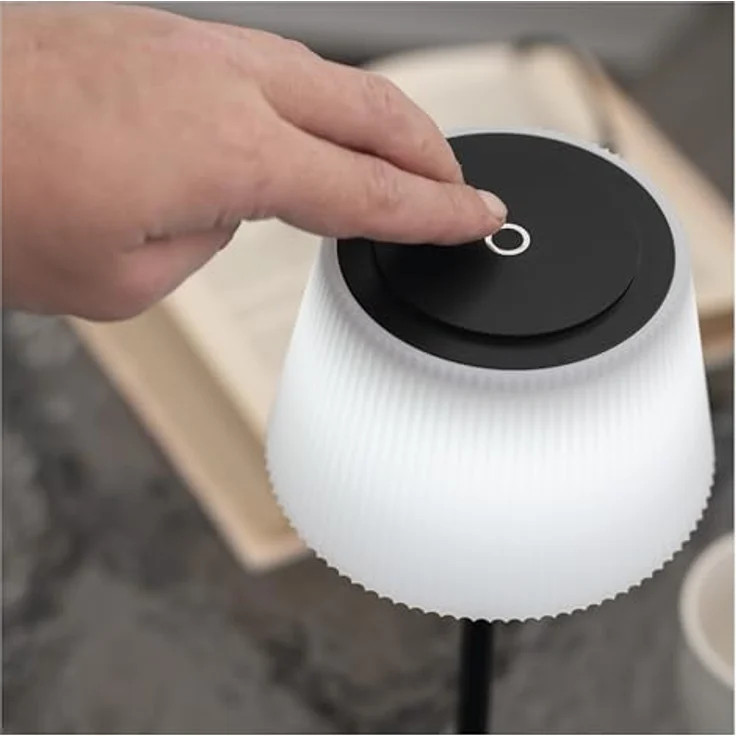 EMOS Akku-Schreibtischlampe KATIE, 4W wasserdicht, kabellos, dimmbar, Farbwechsel, 250lm, USB-Aufladung, schwarz, Z7630B – Bild 5