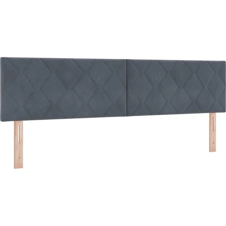 vidaXL Boxspringbett mit Matratze Dunkelgrau 180 x 200 cm Samt 3450771 – Bild 4