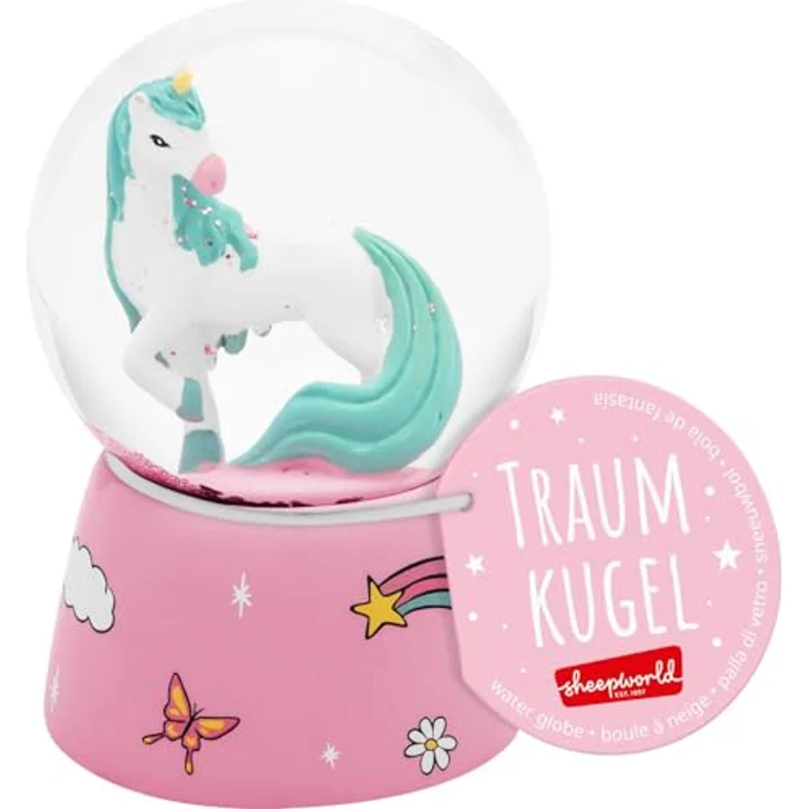 Traumkugel Glitzerkugel Schneekugel Geschenk Sheepworld EINHORN 74918 – Bild 2