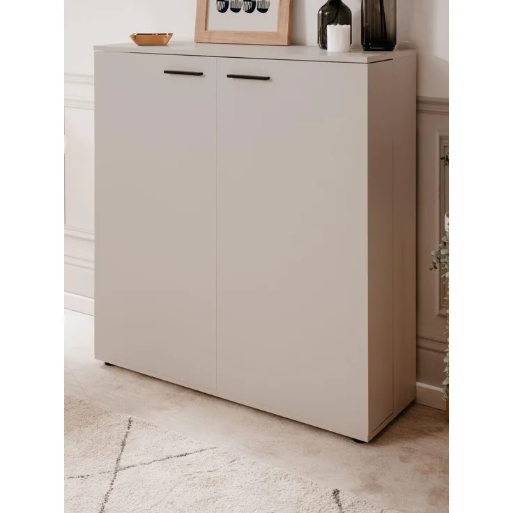 Schuhschrank Logu in Samt 100 x 110 cm