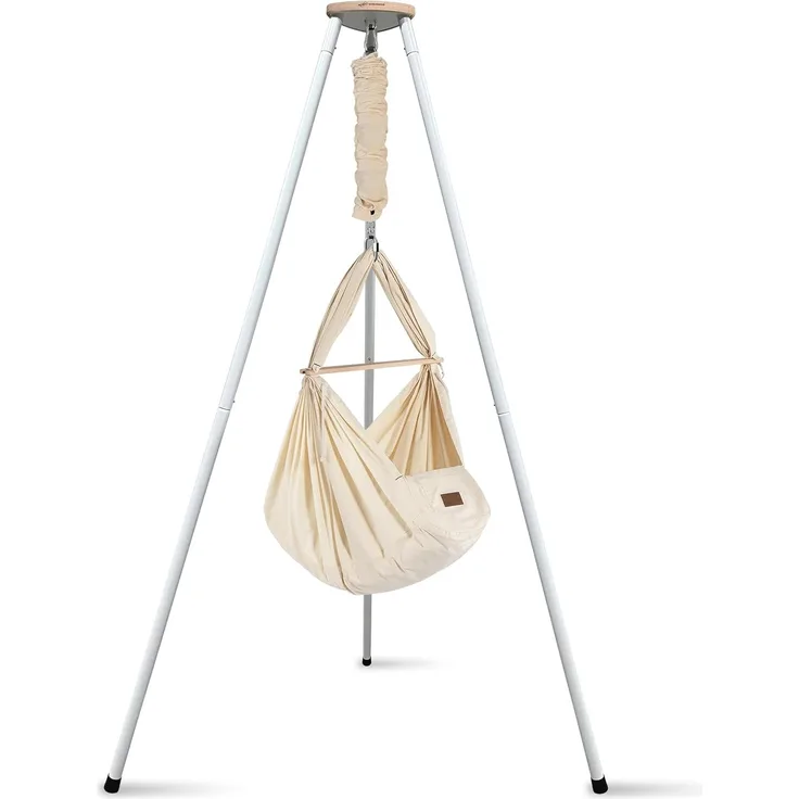 Federwiege mit Tipi Bio Weiß Schafwolle