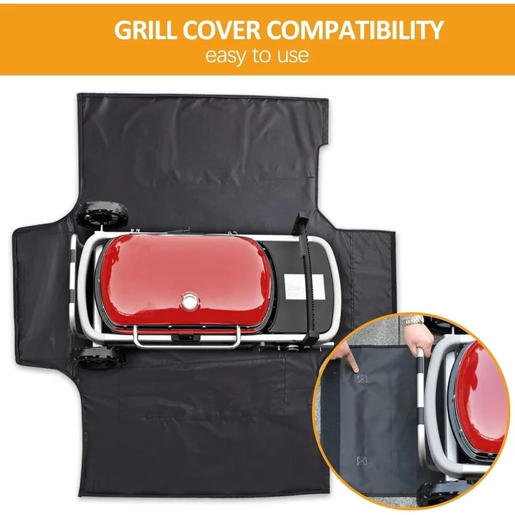 Gasgrill Abdeckung Weber Traveler LP Black 9010053 BBQ Schutzhülle 115x65x24cm – Bild 4