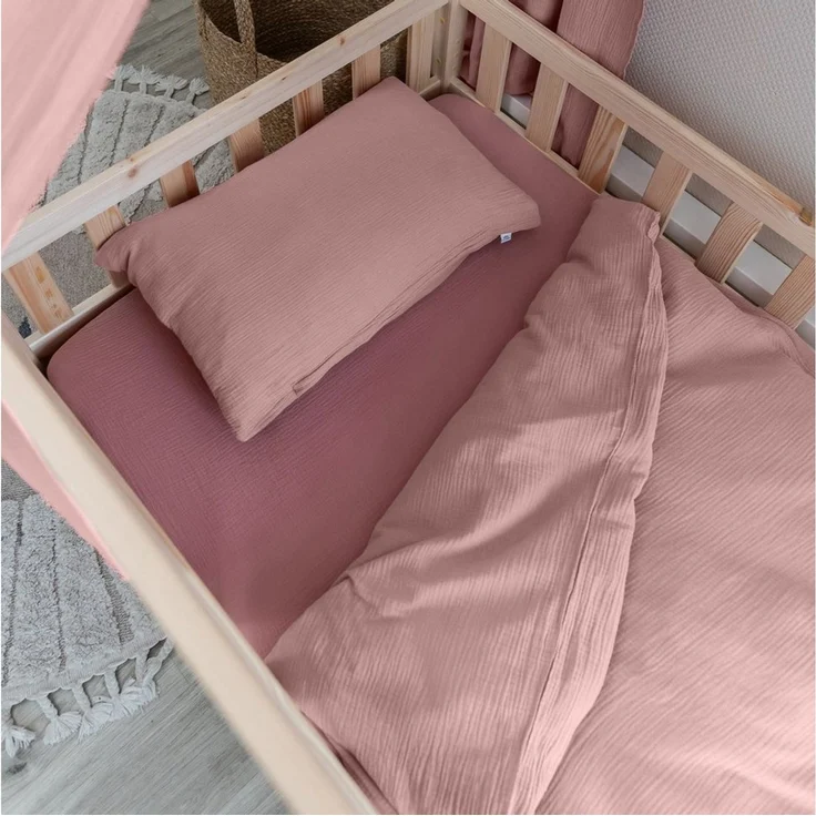 lilimaus Kinderbettwäsche Musselin Kinderbettwäsche 100x135 135x200 - Bettwäsche Kinderbett, 1 teilig, Kinderbettwäsche Set 100% Baumwolle, atmungsaktiv & weich – Bild 1