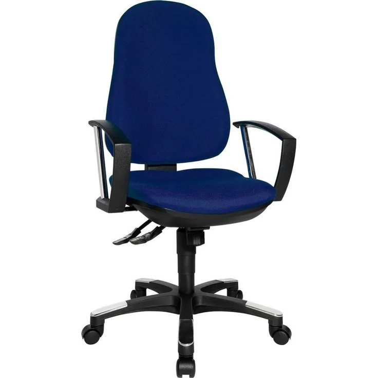 Topstar 9020AG26, Trend SY 10, Bürostuhl, Schreibtischstuhl, ergonomisch, mit Armlehnen, Bezugsstoff blau