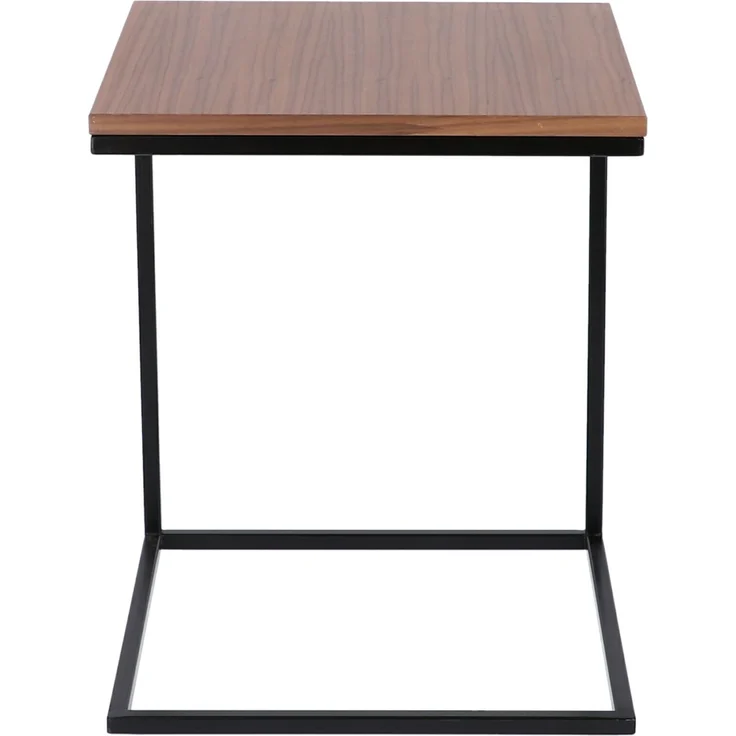 Beistelltisch Flat Schwarz/Nussbaum 50 x 40 x 40 cm – Bild 2