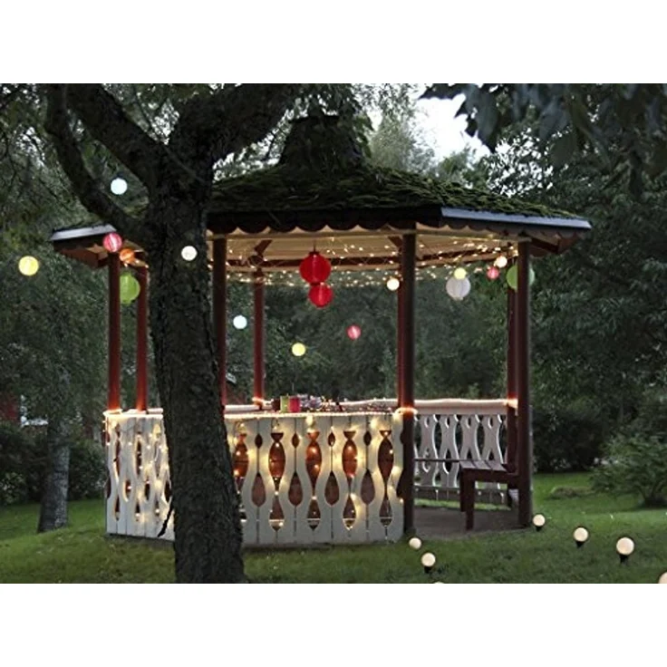 LED Solar-Lampion ,Festival', Dämmerungssensor, outdoor, 22cm, pink – Bild 6