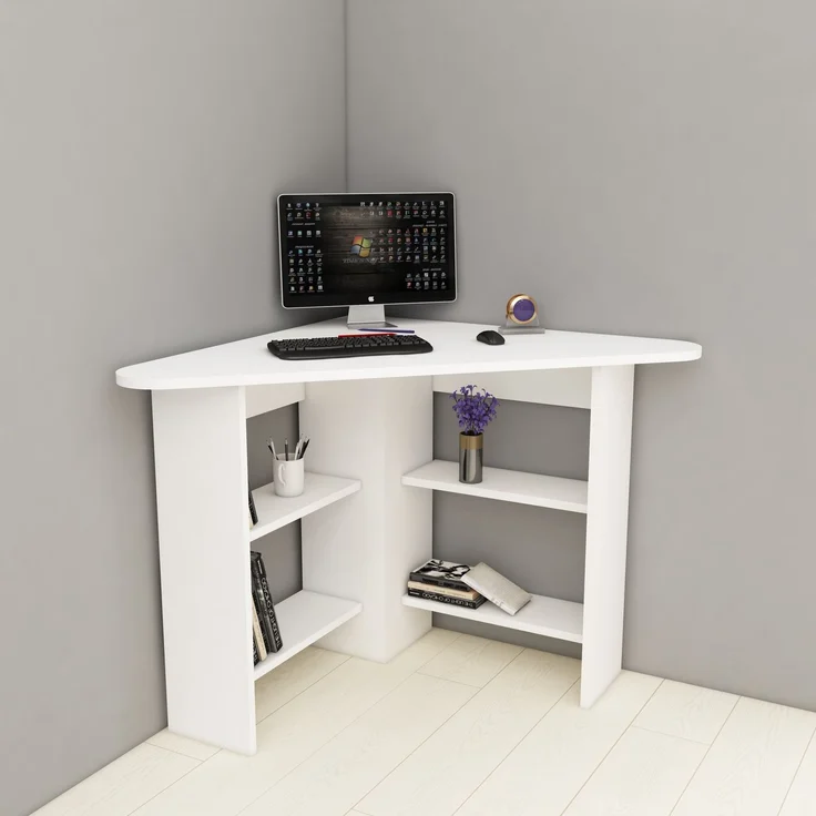 Skye Decor 'Corner - White' Schreibtisch, Weiß, 80 x 73,8 x 80 cm – Bild 2