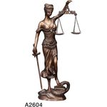 Casa Padrino Luxus Bronzefigur Lady with Scale II - Bronze Justitia Figur Büste Anwalt Notar - Frau mit Waage