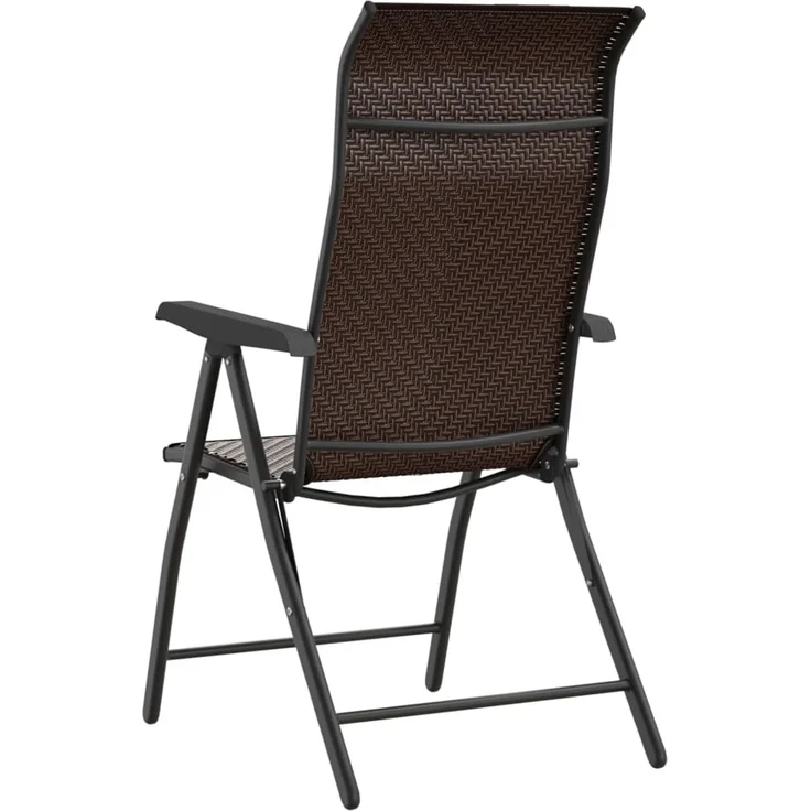vidaXL Gartenstühle 8 Stk. Klappbar Braun Poly Rattan 3270611 – Bild 7