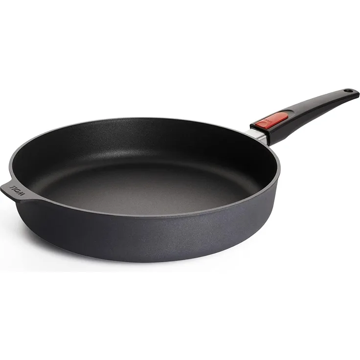 WOLL MADE IN GERMANY Schmorpfanne Diamond Lite, Aluminiumguss (1-tlg), von Hand gegossen, abnehmbarer Griff, Ø 32 cm, Made in Germany