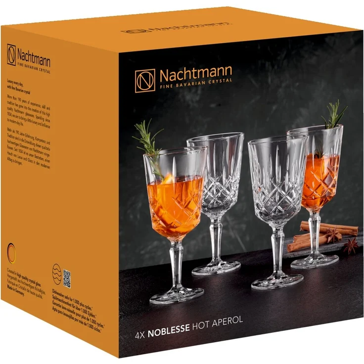 Nachtmann 'NOBLESSE' Gläser-Set, Kristallglas klar, 4-teilig 355ml, spülmaschinenfest – Bild 3