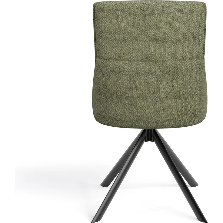 Stuhl >CALIFORNIA< 2er-Set in grün aus Webstoff/Velvet 50x89x56 cm (BxHxT) – Bild 6