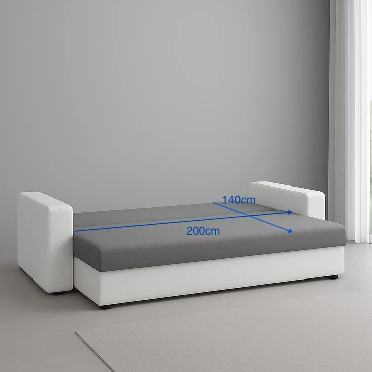 Sofa LATTE mit Schlaf-Funktion und Bettkasten – moderner Stil und Komfort! – Bild 5
