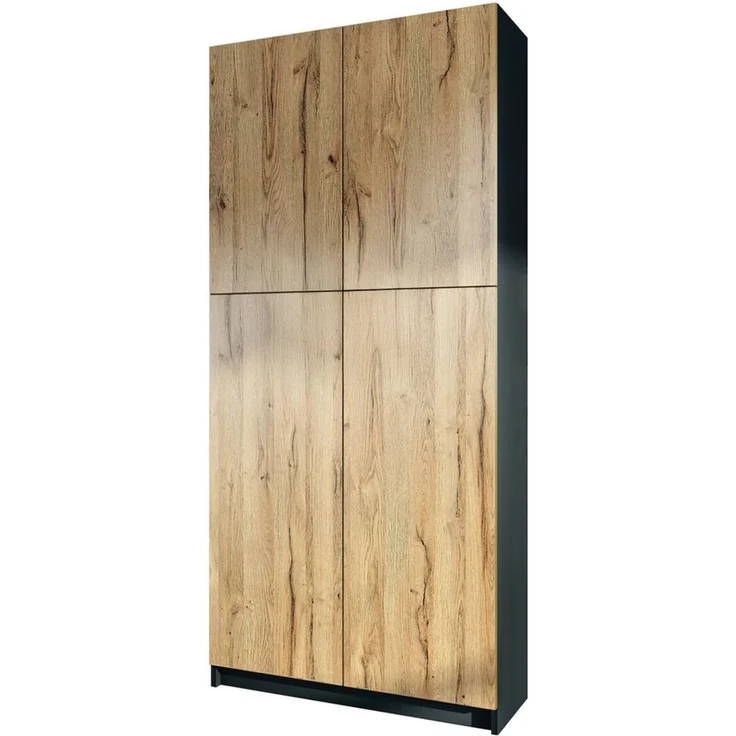 InnoFurn Aktenschrank Elona M1 Büroschrank (Aufbewahrungschrank, Schrank für Büro, Home Office (82 x 184 x 37 cm) Aufbewahrungschrank mit Soft-Close & Push-to-Open – Bild 1