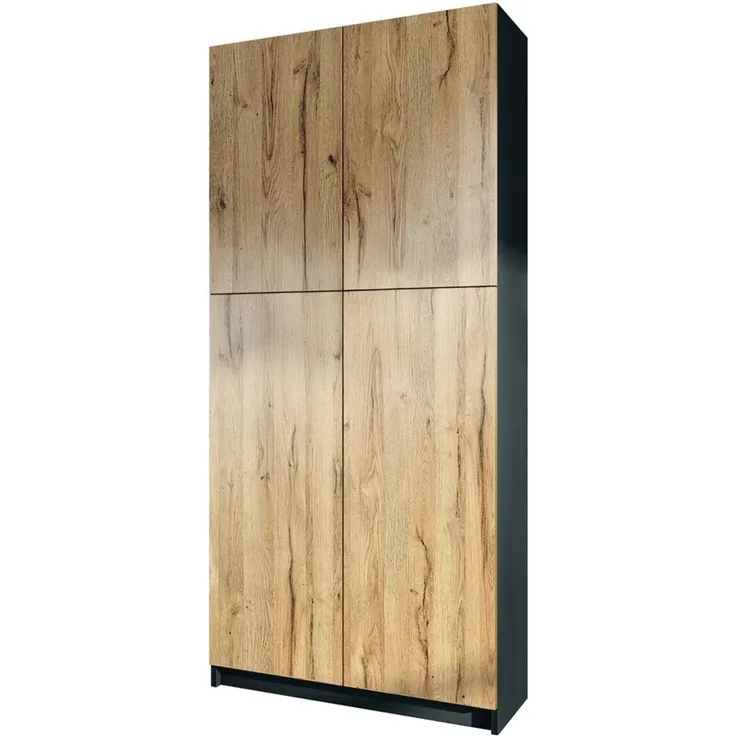 InnoFurn Aktenschrank Elona M1 Büroschrank (Aufbewahrungschrank, Schrank für Büro, Home Office (82 x 184 x 37 cm) Aufbewahrungschrank mit Soft-Close & Push-to-Open