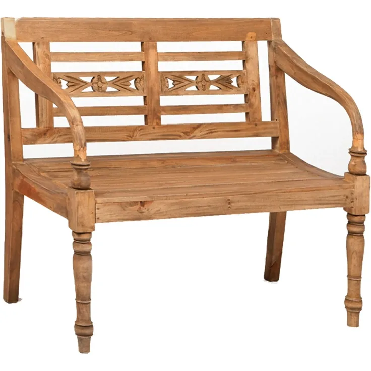 Bank MOYO 2-Sitzer Mahagoni Gartenbank Garten Terrasse Sitzbank Parkbank Holz