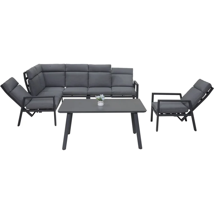 Gardissimo 'LUGANO' Ecklounge, Liege verstellbar, Alu, 205 x 266,5 x 102 cm – Bild 5