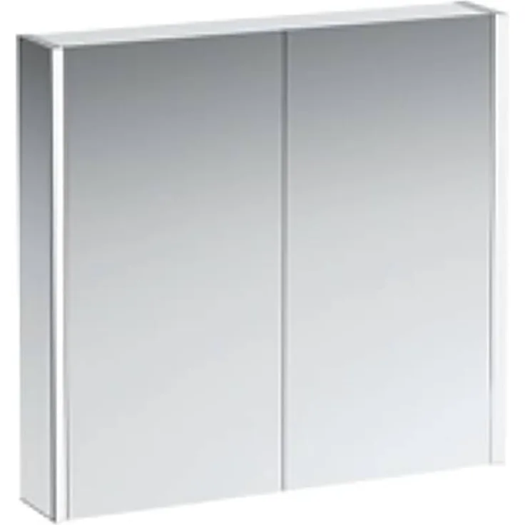 LAUFEN FRAME 25 Spiegelschrank, Beleuchtung senkrecht, Anschlag außen, 750x800, Ambiente Licht, Ausführung: Seitenteile verspiegelt - H4085539001441