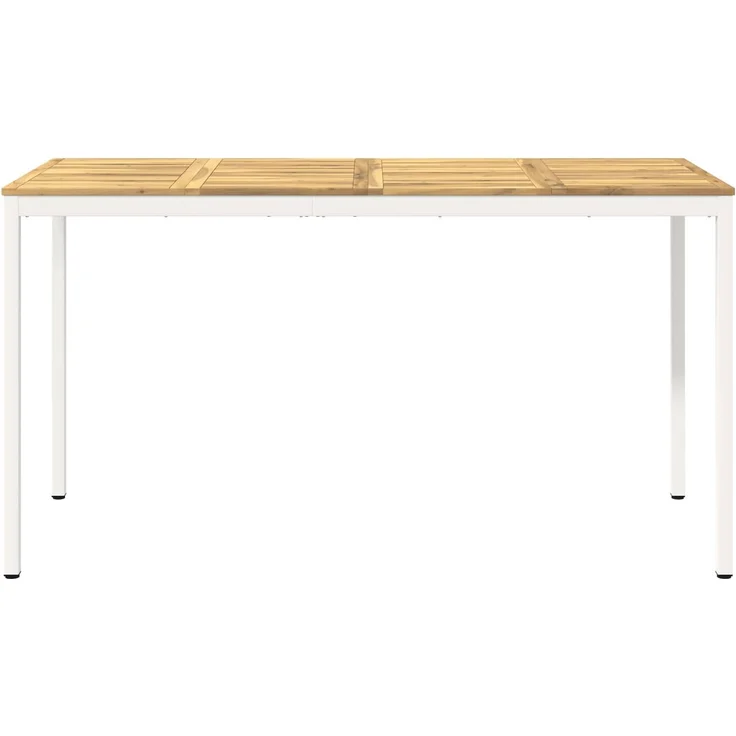 vidaXL Gartenbar-Tisch NAARDEN Weiß gewaschen 196 x 80,5 x 105 cm 901791 – Bild 3