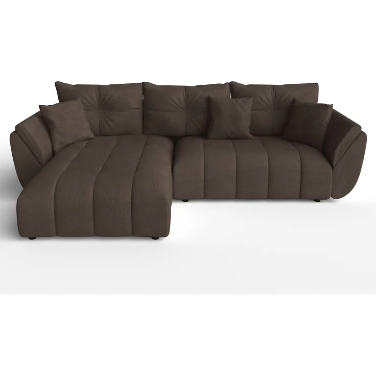 AX LIVING L Form braune Ecksofa Verciani Schlaffunktion Bettkasten 280 – Bild 5