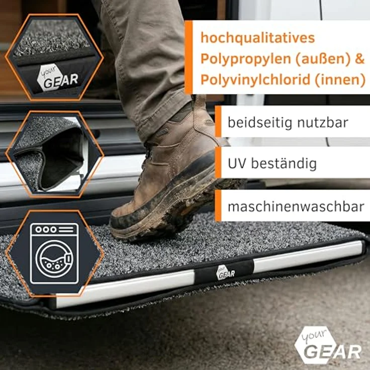 yourGEAR Stufenmatte your GEAR Mantua - Fußmatte 55 x 28 cm Wohnmobil Stufenmatte – Bild 4