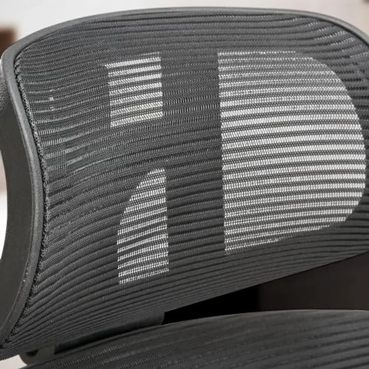 MID.YOU Drehstuhl Schwarz, Textil, ergonomisch mit Wippfunktion, 360° drehbarer Sitzfläche, S-Form Rückenlehne, inklusive Armlehnen, für Arbeitszimmer – Bild 8