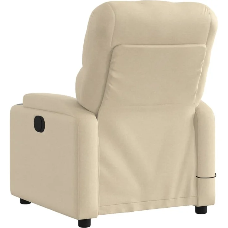 vidaXL Massage-Relaxsessel, cremefarbener Stoff 3206068 – Bild 3
